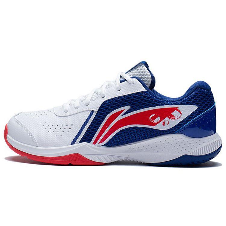 Li-Ning AYTS020-6 Unisex Thunder LITE Badminton Training Shoes White/Blue/Orange 43