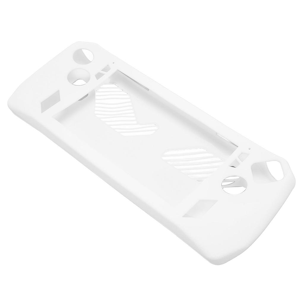 Game Console Protective Case Silicone Soft Protective Cover for Asus Rog Ally with Rocker Cap White