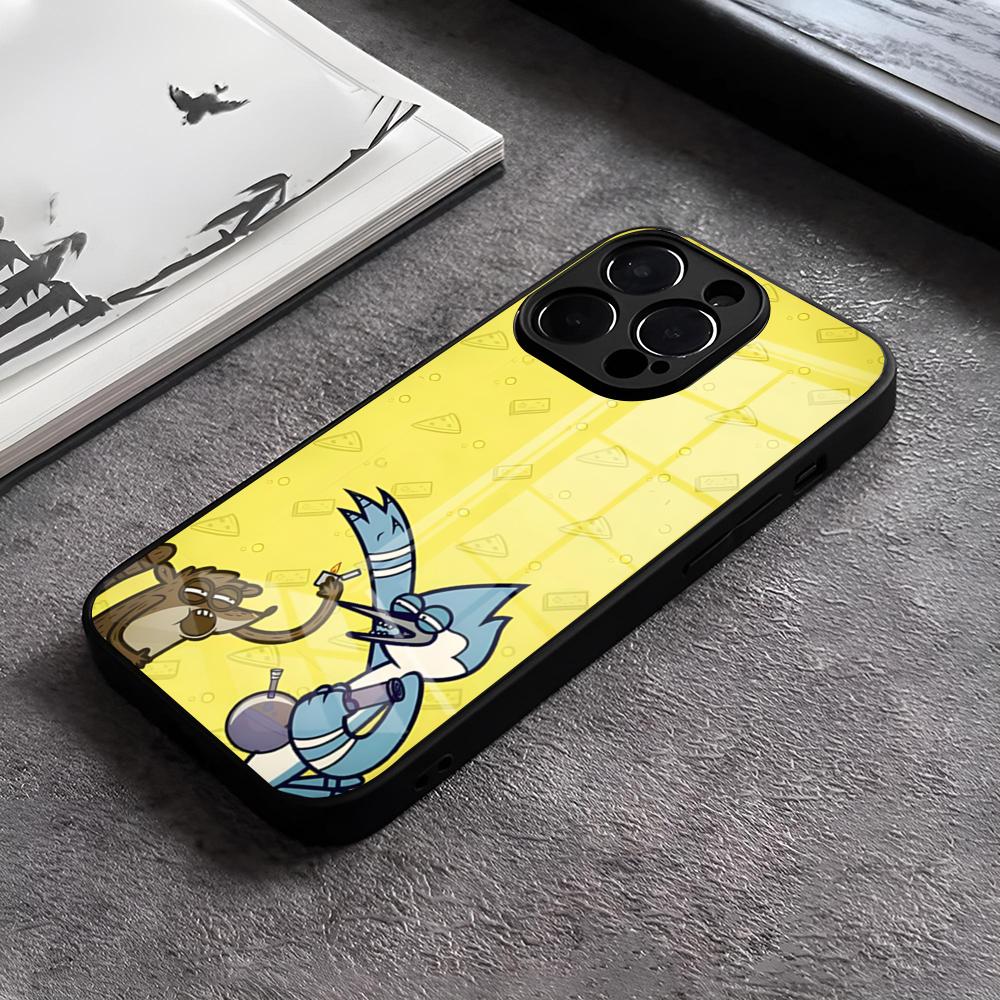 Cartoon Regulars Show Phone Case For IPhone 17 15 Pro Max 12 16 14 Plus 11 13 Pro X XR XS 7 8 Plus SE Glass Cover