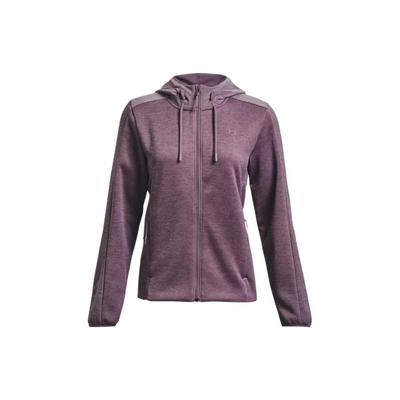 Einfarbige Kapuzen-Jacke mit Reißverschluss und langen Ärmeln Damenjacke Lila 1378850-500