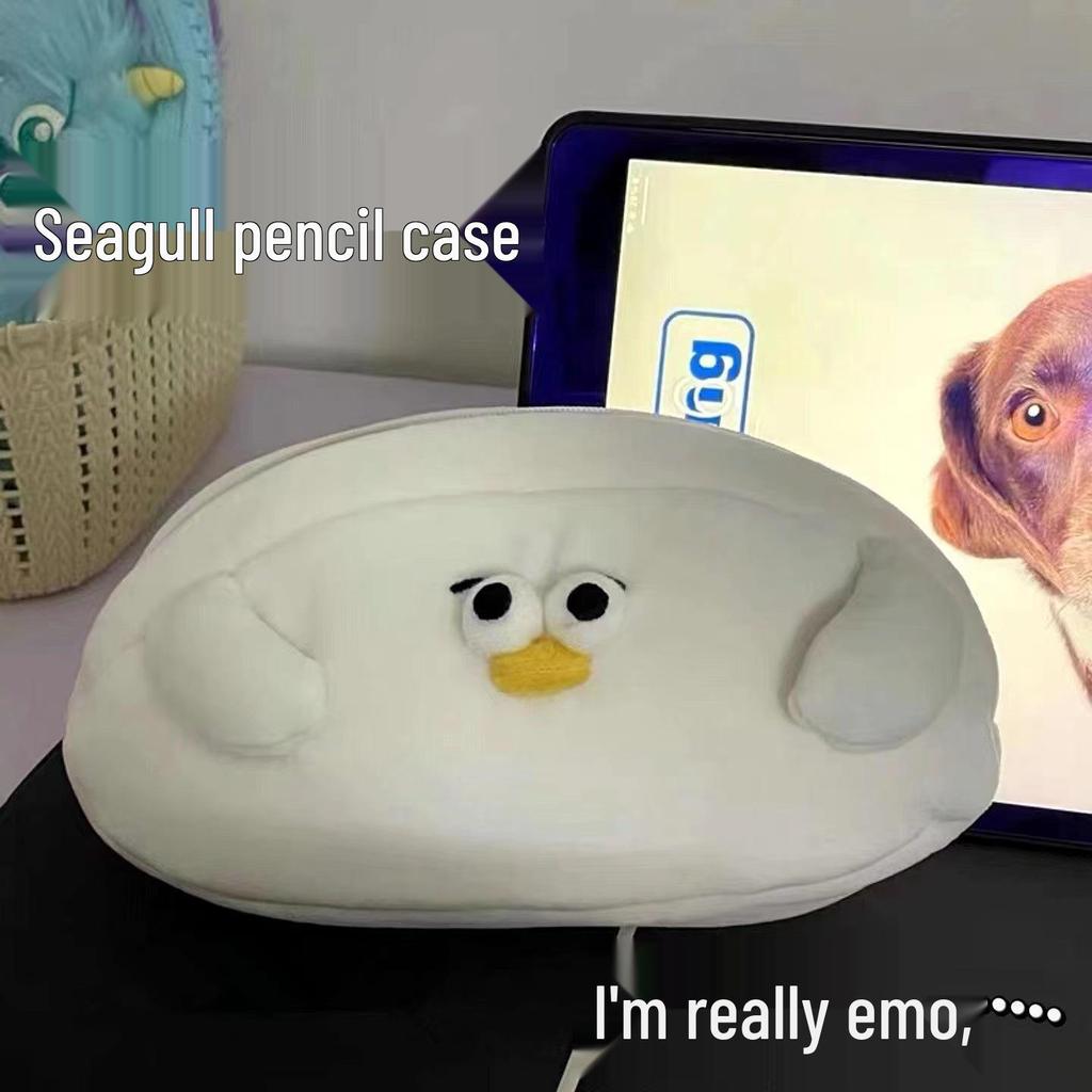 Japanese Cartoon Girl Large Capacity Plush Pacha Dog Pencil Case for Junior High Students