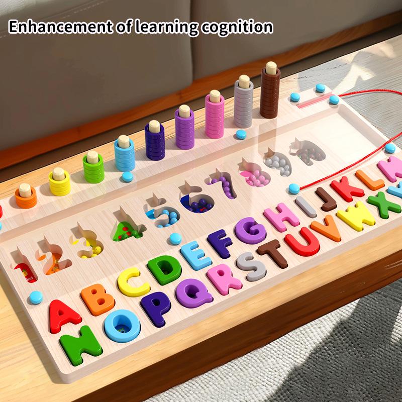 3 In 1 Children Wooden Magnetic Color and Number Maze Learning Education Toys Matching Shape Montessori Educational Toys