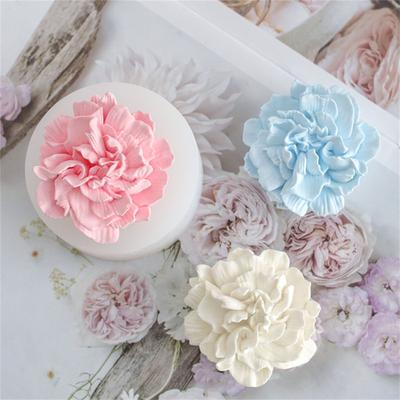 Carnation Flower Aromatherapy Gypsum DIY Candle Expansion Stone  Decoration Silicone Mold