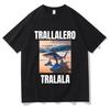 Tralalero Tralala Zabawny Rekin w Butach Mem Koszulki Letnie Męskie Damskie Humor Koszulka Unisex Gotycka Vintage Koszulka