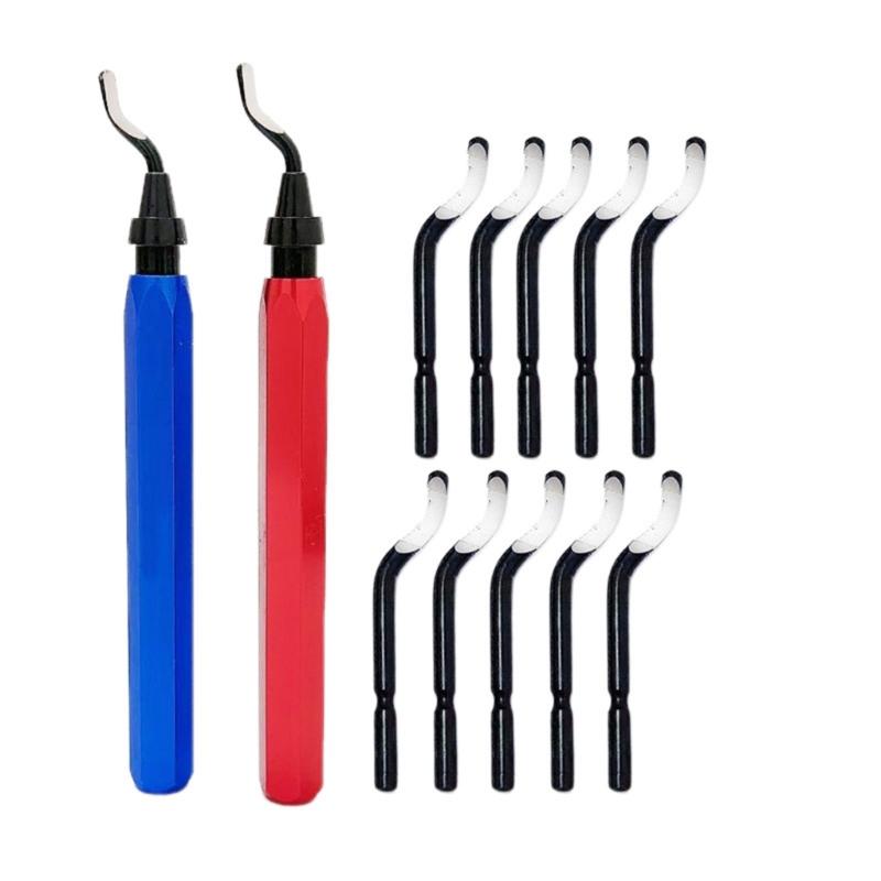 Deburring Tool Set RB1000 with Swivels Slicer 360 Degree Rotary Head for Metal Resin Aluminum Plastic 3D Printing Pipe