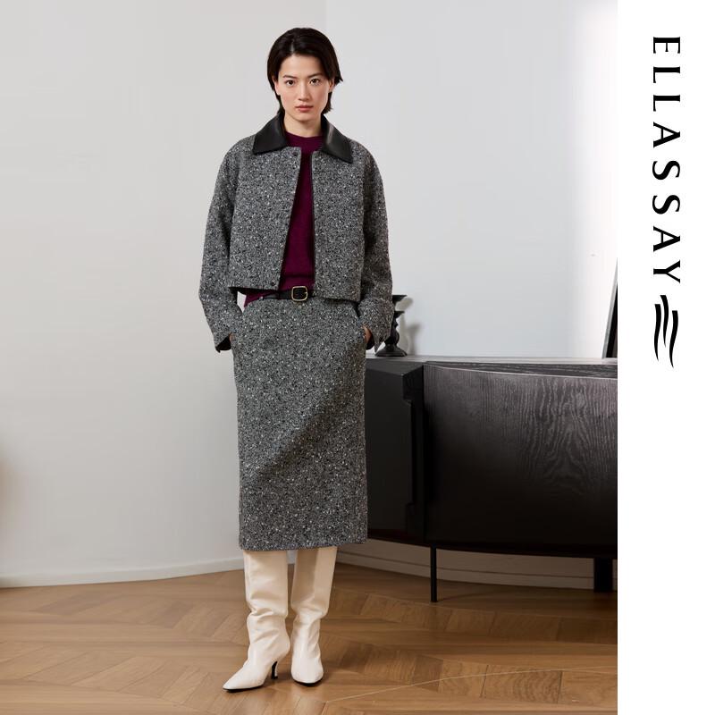 ELLASSAY 2025 Autumn Wool Blend Polo Collar Blazer