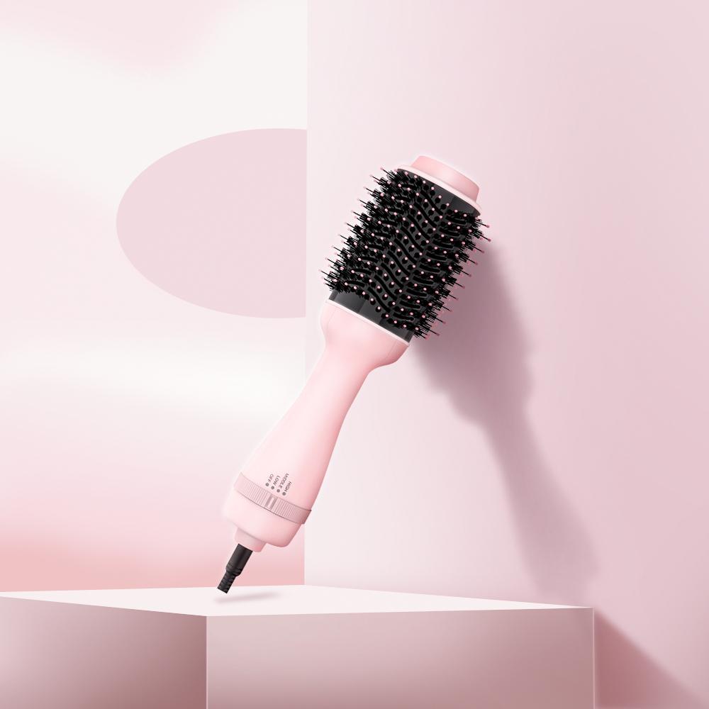 Factory Direct Electric Power Professional Straightener Hair Dryer 3-Speed Settings EU Plug&220-240V розовый
