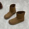 Retro Boots, New Round-toed Ankle Boots, Simple and Casual Mid-calf Women's Boots and Shoes
