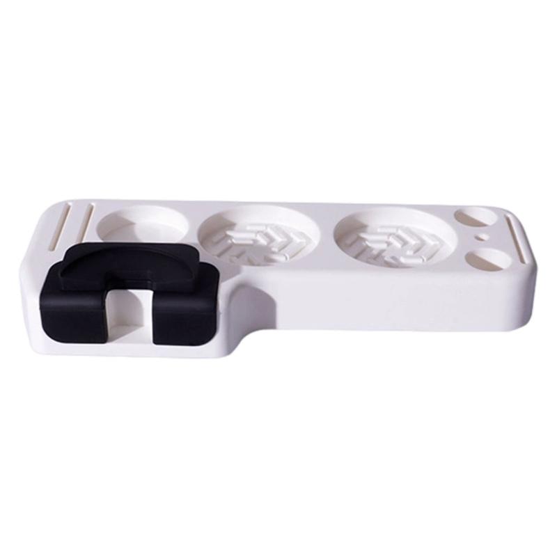 

Multifunctional Coffee Accessory Stand Nonslip Base Espresso Tamping Station Space Saving Portafilter Holder белый