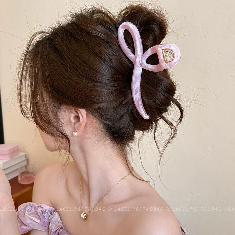 Pumpkin Grab Clip Large Hair VolumeShark ClipHigh-end Look Back of The Head Updo Hair Clip