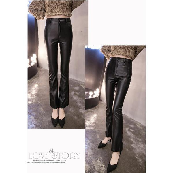Ragazze Pelle Elastici Pantaloni Lunghi Leggings Pantaloni Fuseaux Leggings Invernali Ecopelle Caldo Pantaloni