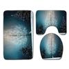 Christmas Bathroom Floor Mat Toilet Three-Piece Set