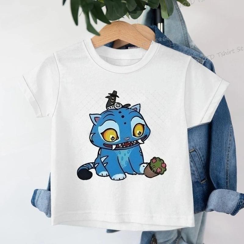 Derpy Tiger Kpop Demon Hunters Skjorte for Barn 2025 Hot Filmtrykk Myk Baby Jente Gutt T-skjorte Søte Tiger Tegneserieklær