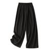 2025 summer new solid color suit wide-leg pants women's loose and thin high waist and thin temperament casual pants