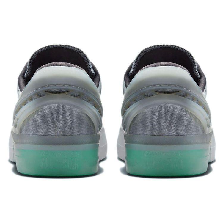 Converse Chuck Taylor All Star CX FlyEase Stoff Leder Slipper Rutschfest Low-Top Skateschuhe Unisex Sneaker Grau Grün A00425C