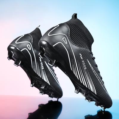 2025 Fashion Big Size 49 48 Slip On Soccer Shoes Unisex Long Spike AG/TF Artificial Football Shoes Indoor Anti-slip Training Spo
