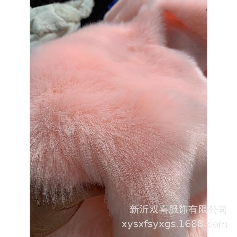 Autumn and Winter New Imitation Fox Fur Hooded Fur Vest, Women's Medium and Long Slim Fur