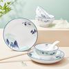 Hexiang Yuntian 22-Piece Chinese Ceramic Dinnerware Set