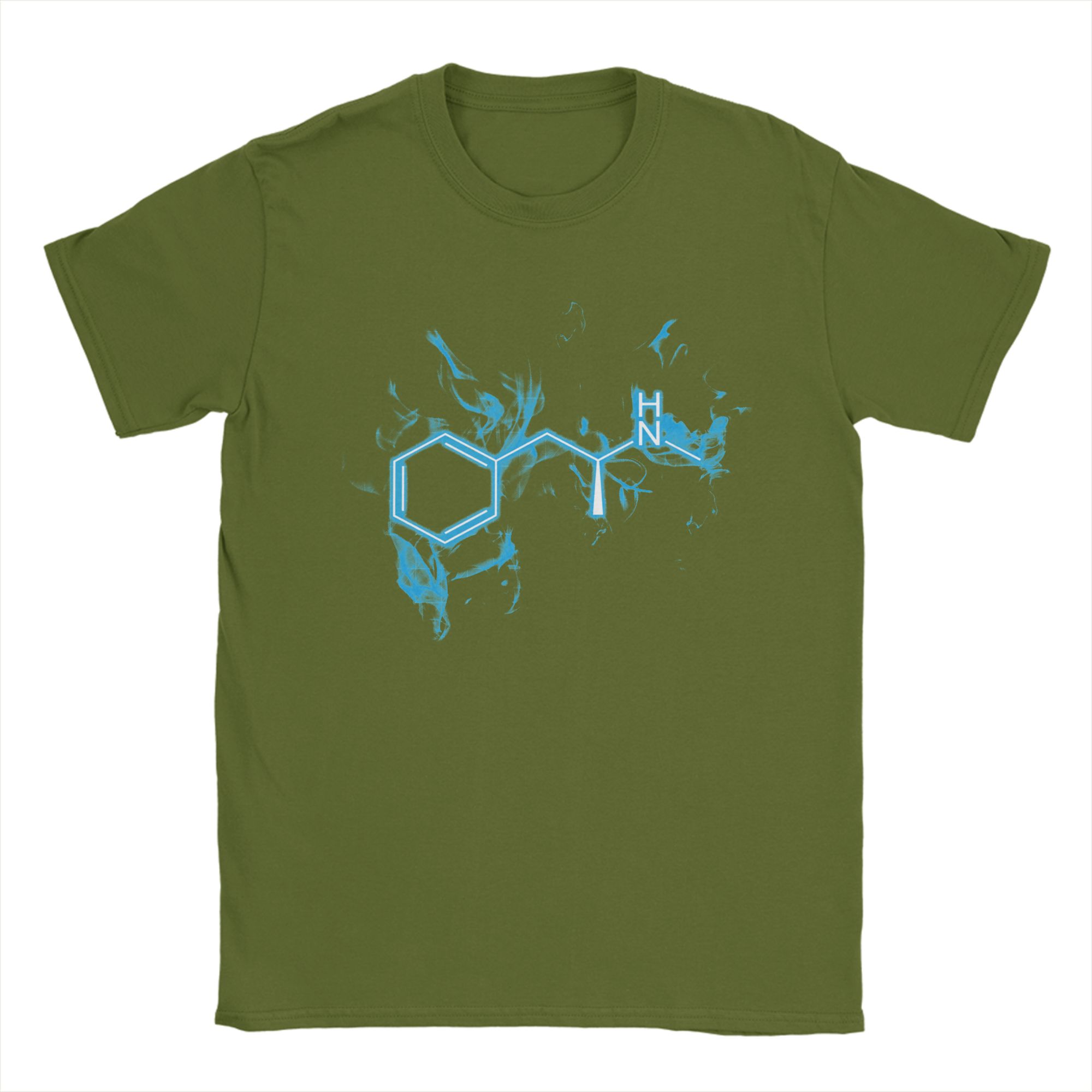 

Blue Meth C10H15N T Shirt Men s 100% Cotton Casual T-Shirts Round Collar Breaking Bad Tees Short Sleeve Clothing Big Size 4XL
