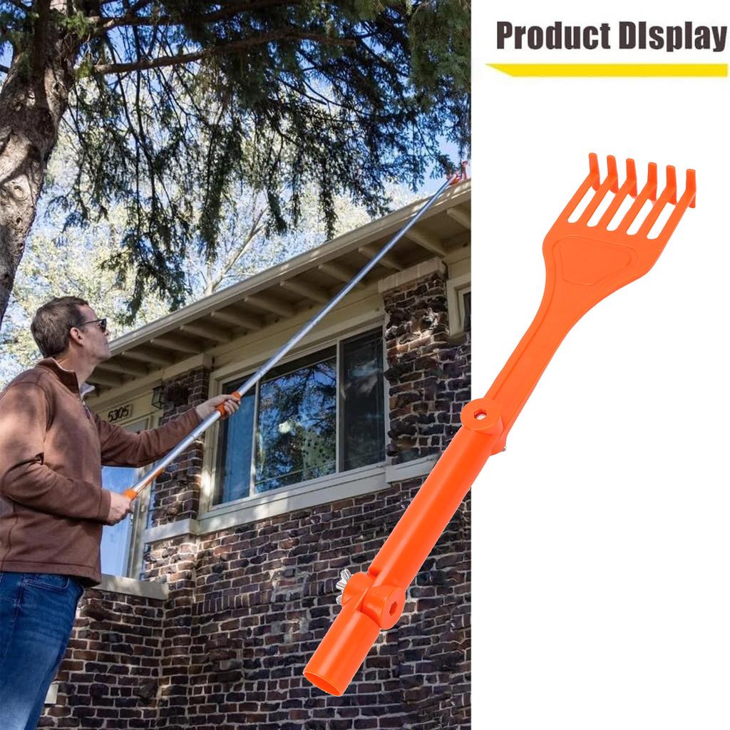 Mini Rake Head Rotating Handle Plastic Rake Tool for Removing Leaves Debris From Roofs Gutters