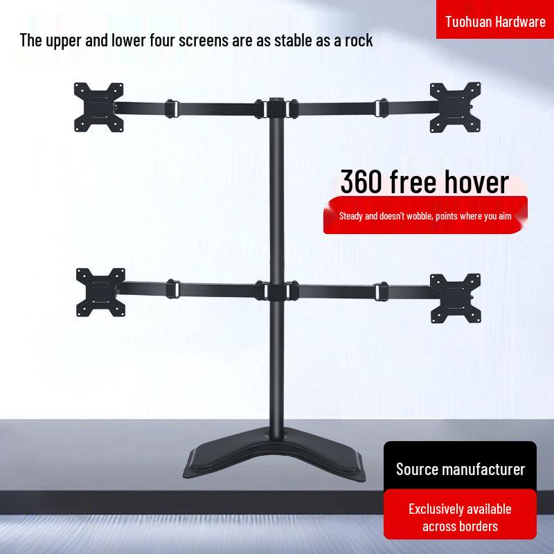 Soporte Universal para Doble Monitor para Pantallas de 13-32 pulgadas, Soporte Ajustable para Cuatro Pantallas