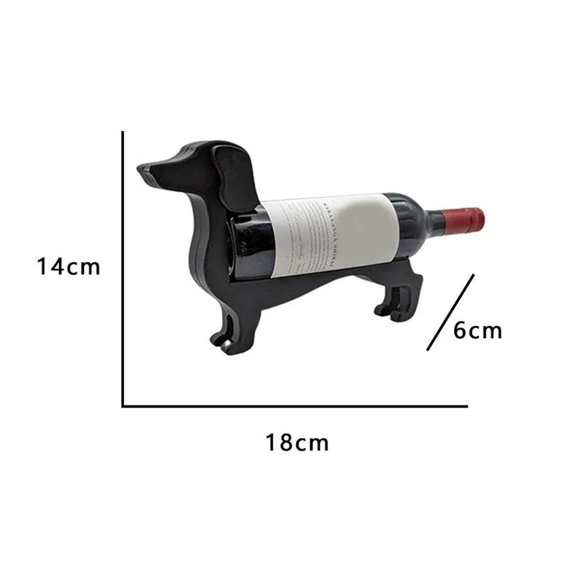 

Dachshund Wine Bottle Holder Fun Countertop Wine Rack Liquor Display Stand Single Bottle Wine Stand Storage Container Wine Rack чёрный