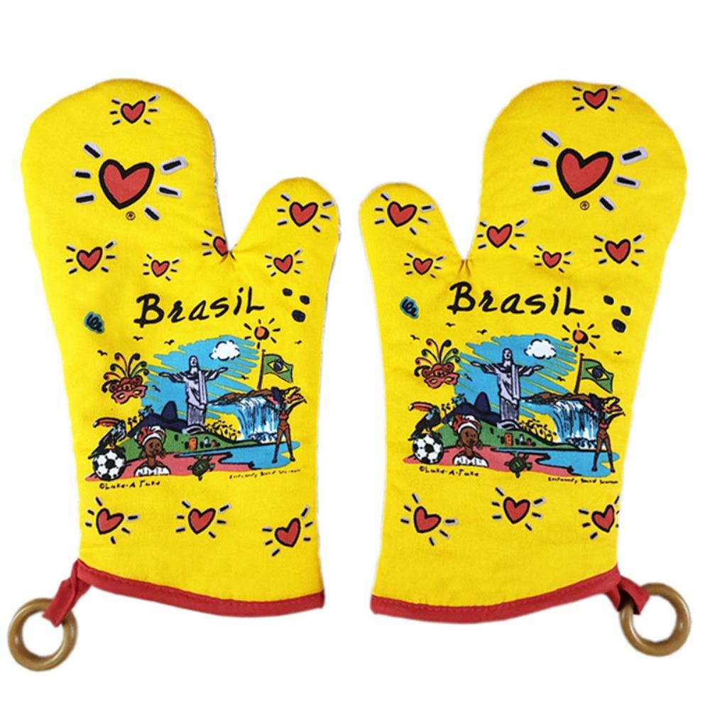 One pair of straight oven microwave oven anti-scalding baking and heat insulation gloves