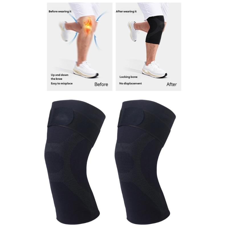 Knee Support Brace With Cushions Pad &Elasticity Straps Systems Ideal For Heavy Weight Users During Sports Activities