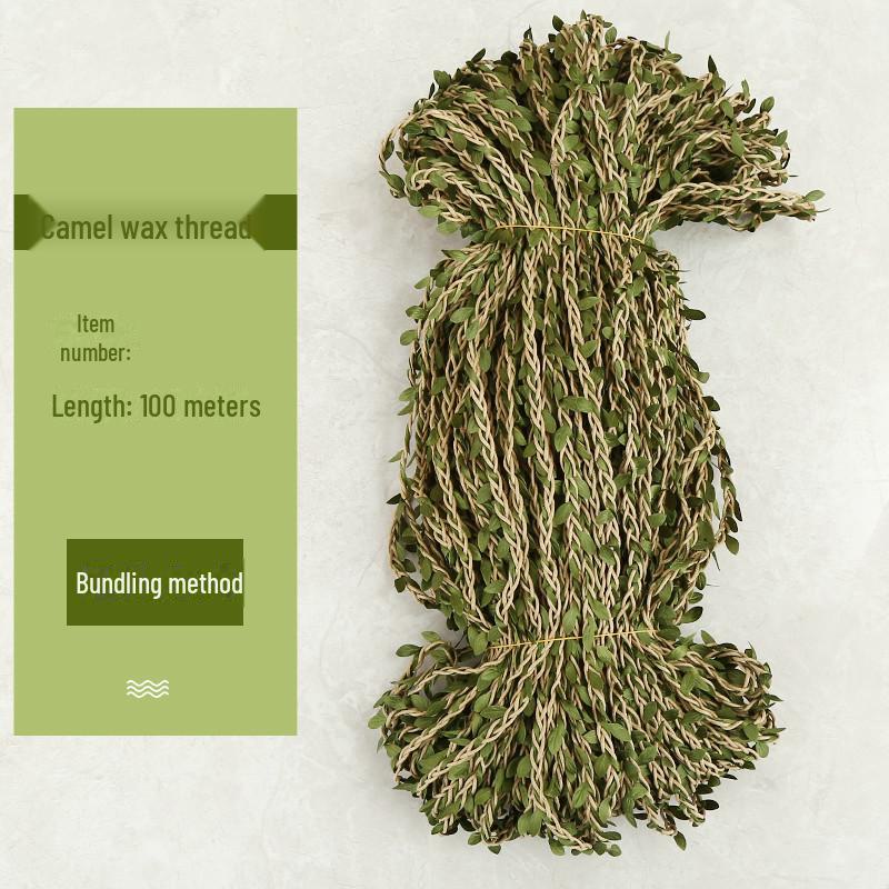 „5 mm Hanfseil mit gemischten Blättern – Forest Series Dekoratives DIY-Rattan“