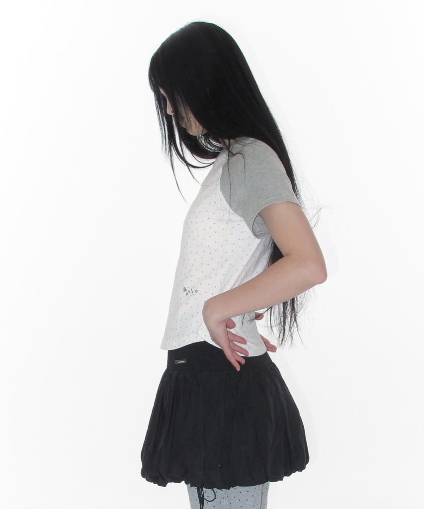 AMES-WORLDWIDE Twinkle Raglan Crop Tee White