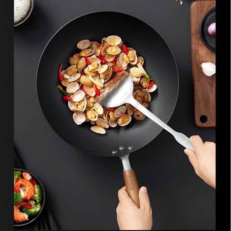 Zhang Xiaoquan 30cm 304 Stainless Steel Diamond Pattern Wok