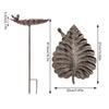 Bird Baths For Outdoors Outdoor Standing Metal Bird Bath Cast Iron Leaf-Shaped Water Bowl Statue Decoration For Patio Yard