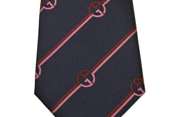 Giorgio Armani Necktie Brand Logo Pattern Silk Necktie Sword Width ega23s009 Navy [Giorgio Armani] Men's (Size 8cm) 3R917-07136 07136-DARK BLUE/AZALEA