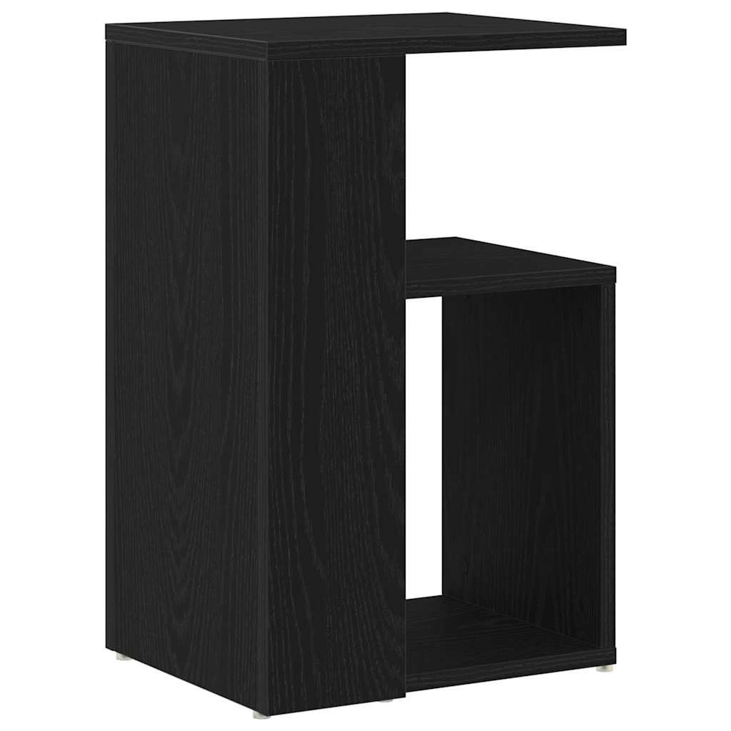 Side Table Black Oak Look 36 X 30 X 56 Cm