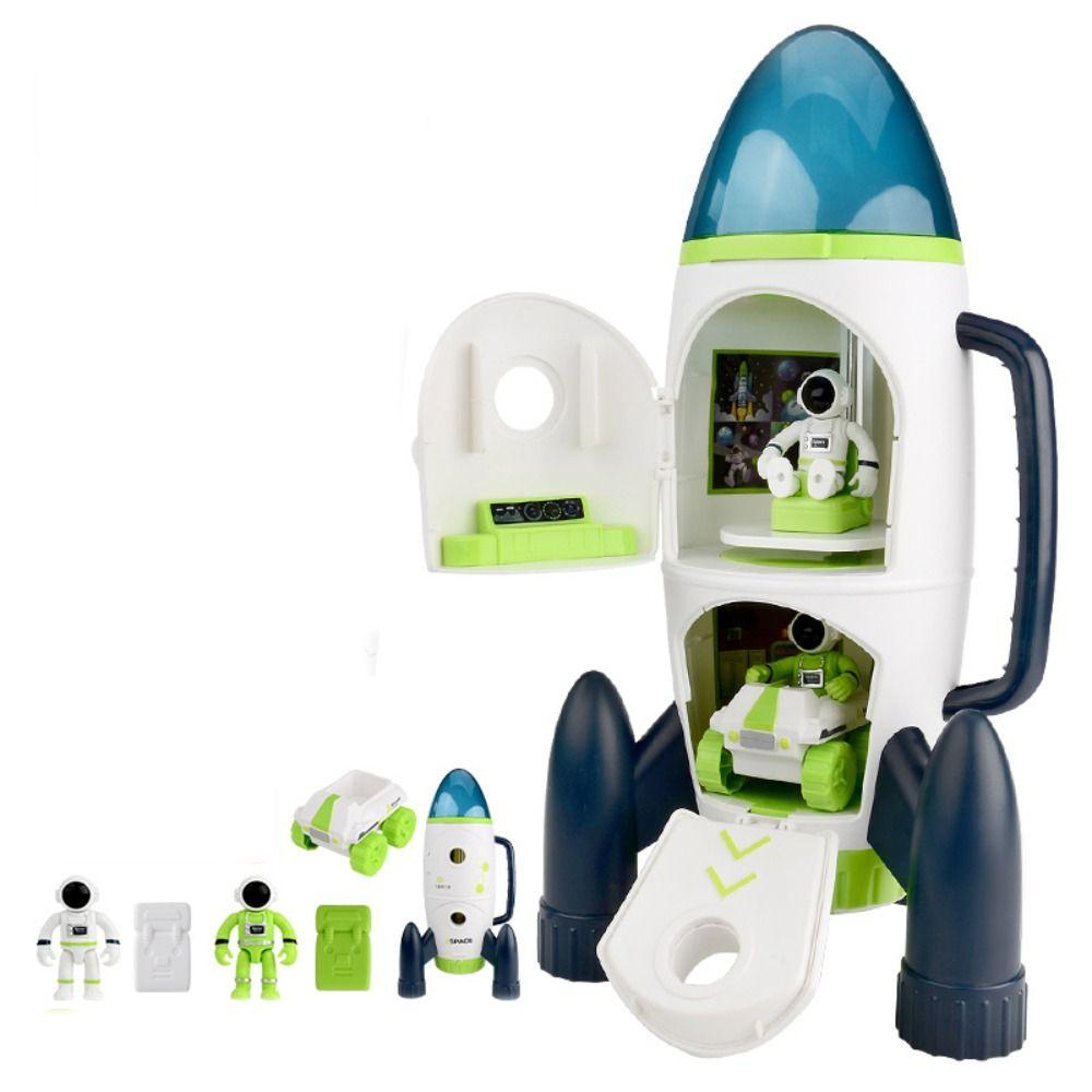 Space Station Space Shuttle Toys Rocket Acousto Optic Space Toys Puzzle Toy   Toy for Kid