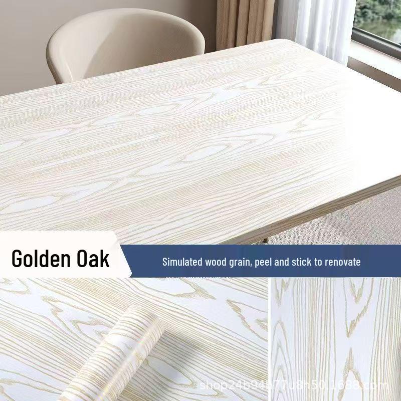 Waterproof, Wear-resistant Wood Grain Self-adhesive Sticker for Furniture, Wardrobe, Cabinet, and Wall Renovation.