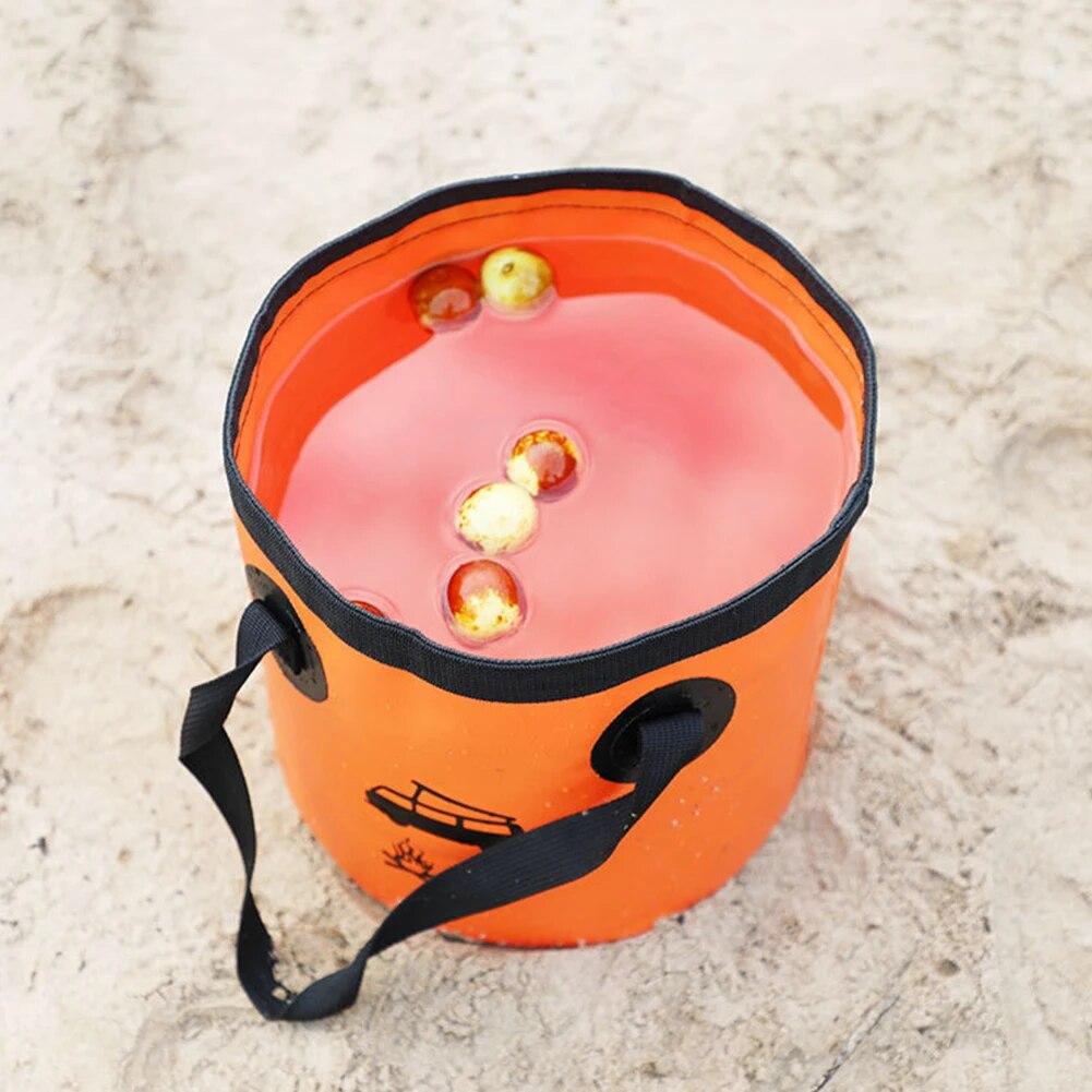 10/20L Portable Folding Bucket Waterproof Outdoor Travel Camping Water Storage Bag Fishing Collapsible Bucket Folding Foot Basin
