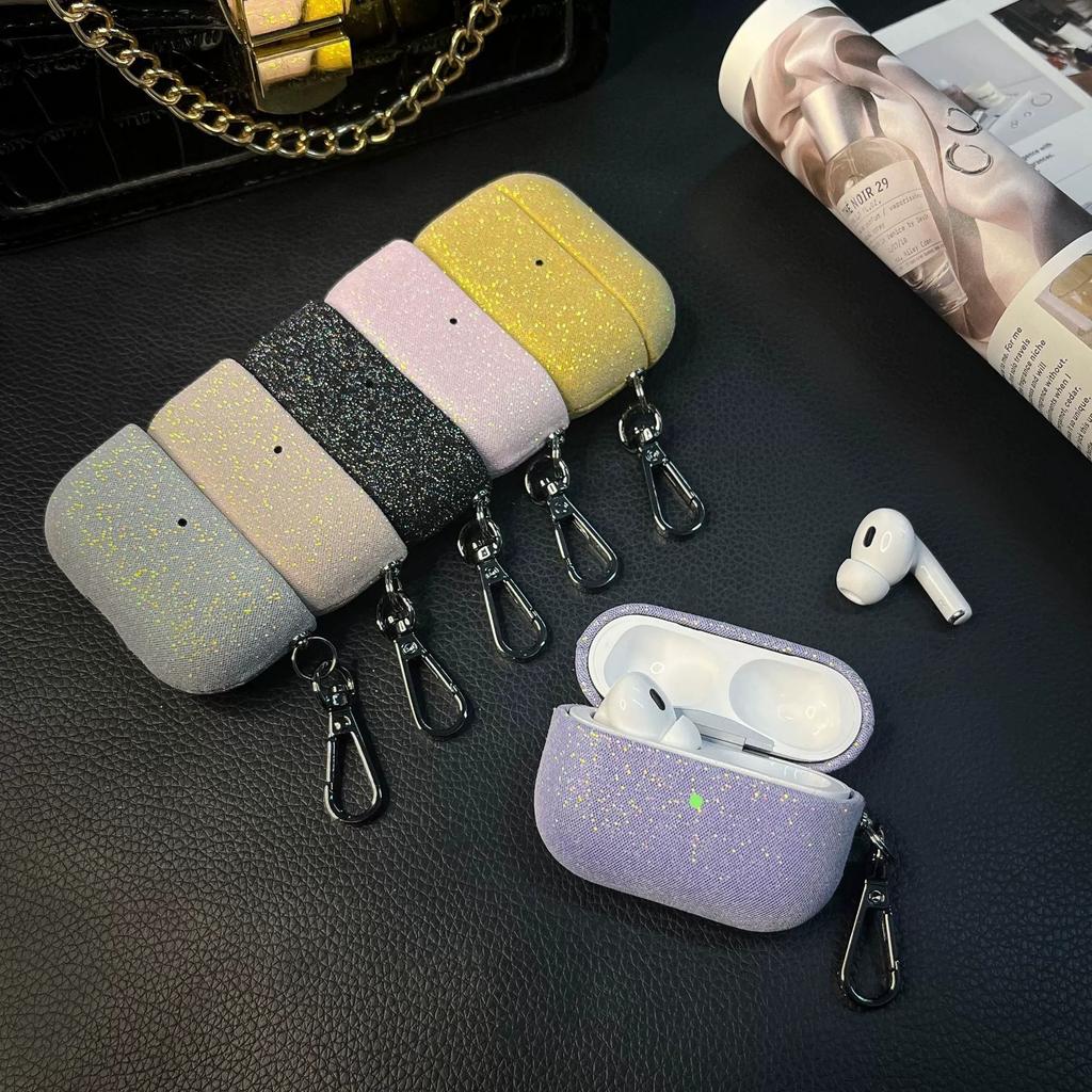 Glitter sequined apple earphone cover for AirPods 1 /1 full bag with buckle iphone earphone case pro1