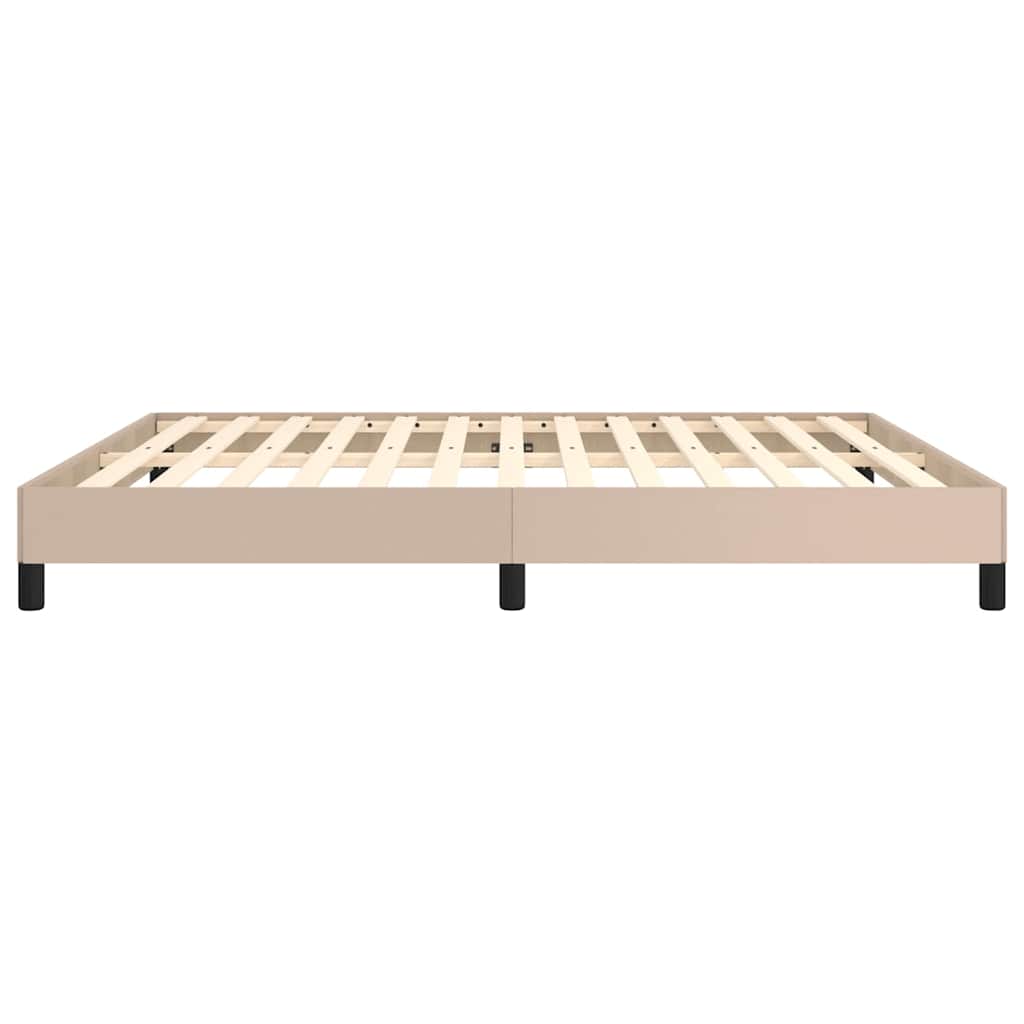 vidaXL Bettgestell Cappuccino-Braun 180x200 cm Kunstleder