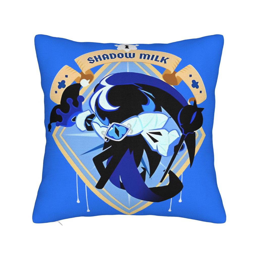 Shadow Milk Cookie Run Kingdom Square Pillow Covers Seat Cute Cartoon Anime Cushion Case Home Decoration Pillow Cover 45*45