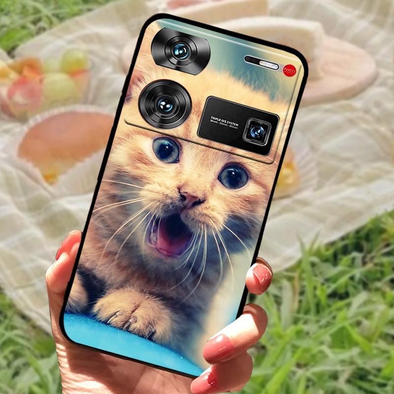 Shockproof Funda For ZTE Nubia Z60 Ultra Case Silicon Black Soft Bumper for Nubia Z60 Ultra Phone Cases Z60Ultra Cartoon Shell