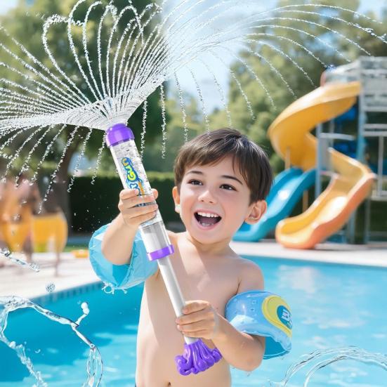 Pull-Out Sparking Water Squirter for Kids Splash Festival Rafting Photo Prop Fun Outdoor Summer Toy for Boys Girls Novelty Gift for Pool Beach Play