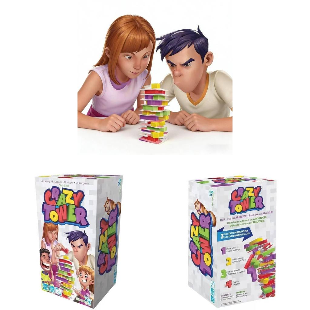 Crazy Tower Card Stacking Game For Family Fun And Brain Development