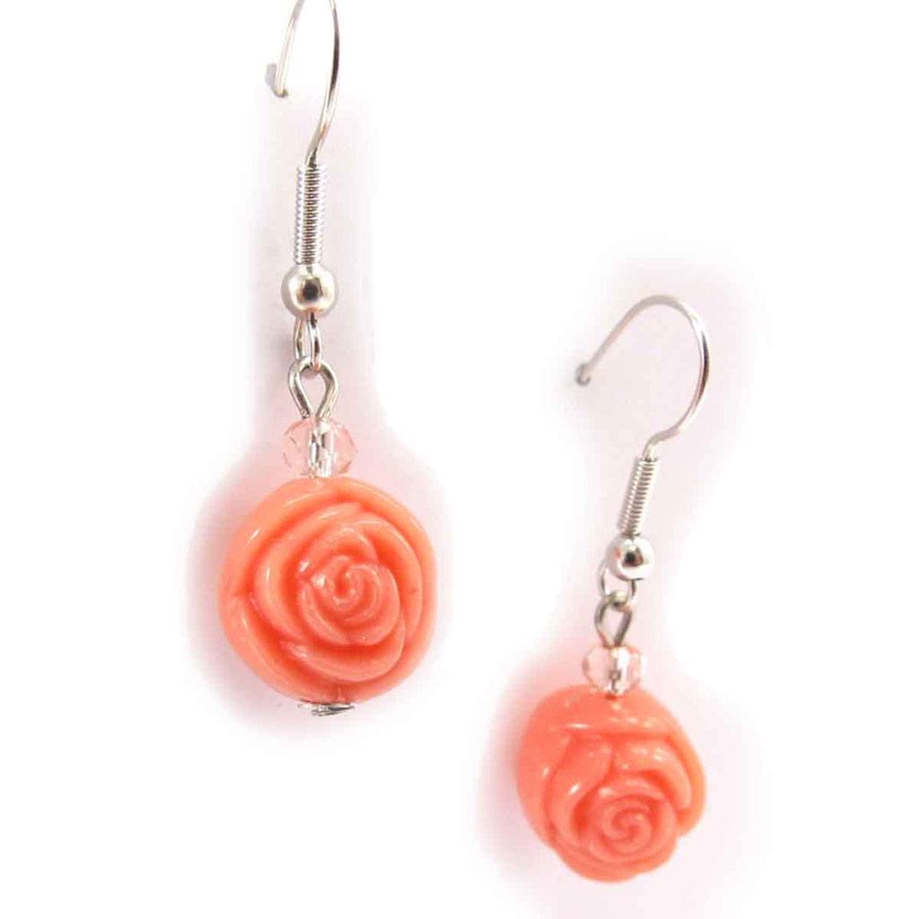 

Les Trésors De Lily [J8260] - Дизайнерские серьги Rosa Romantica оранжевый
