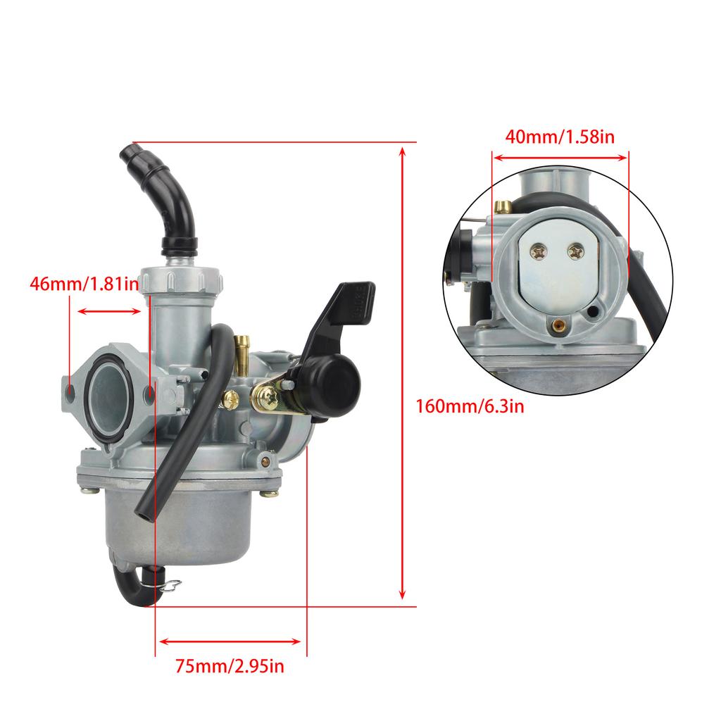 PZ22 22mm Carburetor For Honda 50 70 90 110 125 Quad Go Kart Carburetor Motocross Dirt Pit Bike Replacement Accessories Enduro