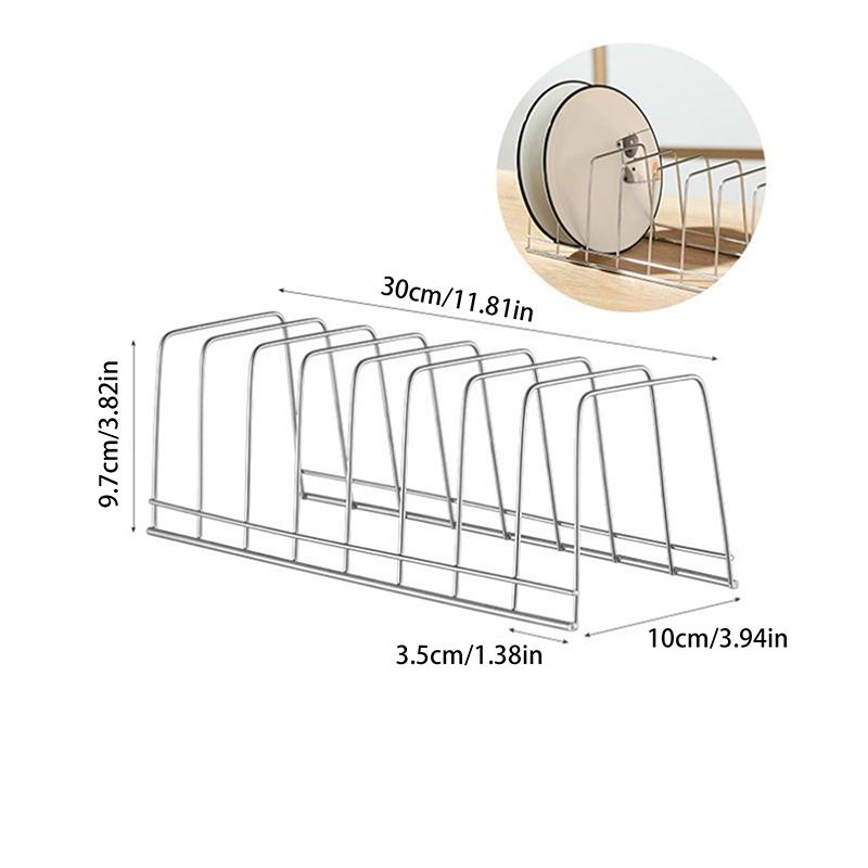 Kitchen Bowl Dish Organizer Stainless Steel Dish Holder Home Cutlery Dishes Pot Lid Rack Household Dish Rack Kitchen Accessories