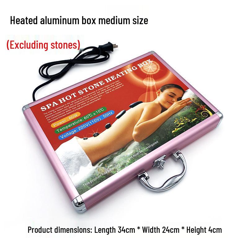 20-Piece Set: Heated Volcanic Stones & Essential Oils for Spa Massage Therapy