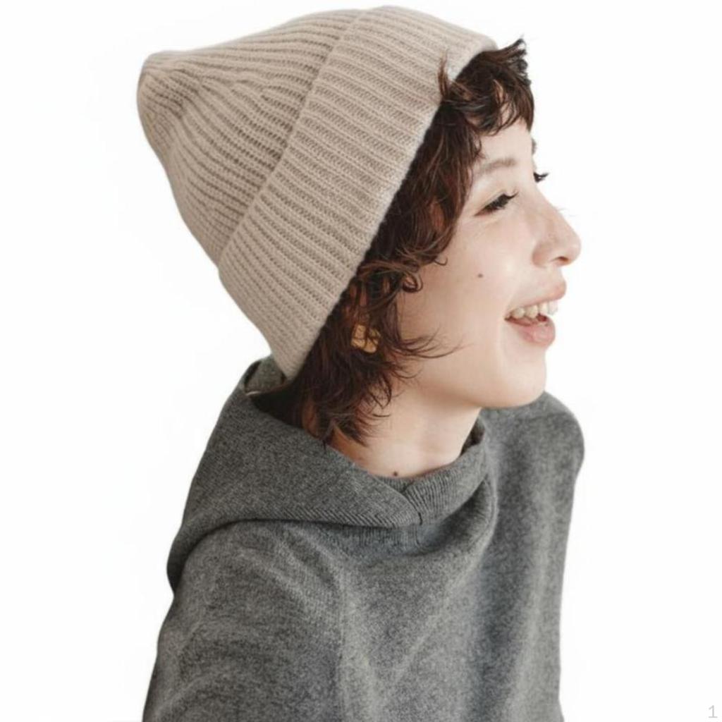 knit cap, Soft Wool Hat, Breathable, Unisex, Lightweight M(5358cm) Beige