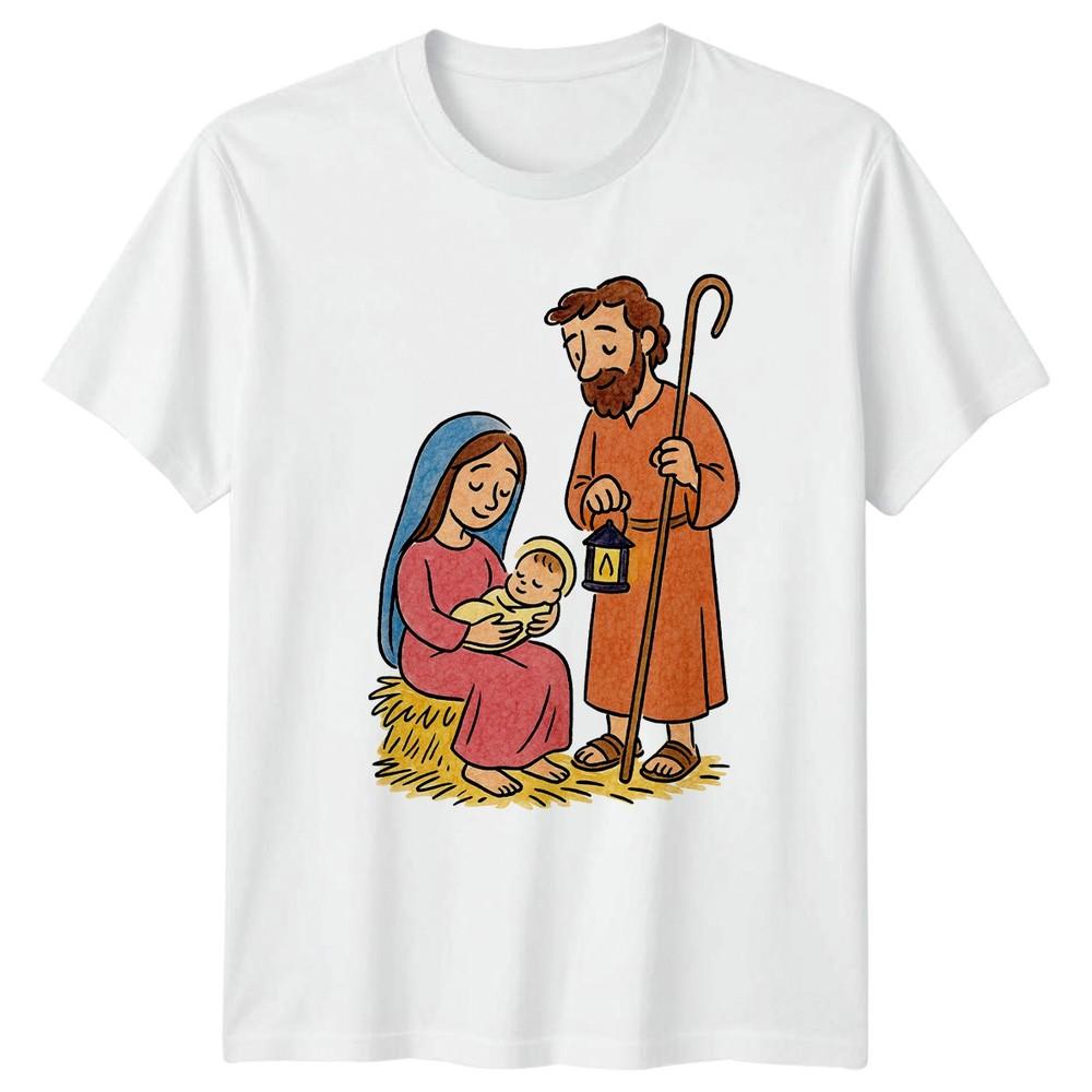 Nativity Scene Christmas Religious Unisexs TShirt Unisexs Tee Graphic Unisex Top S