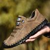 Fashion Men Casual Shoes Genuine Leather Sneakers New Soft Flat Handmade Outdoor Breathable Walking Shoes Classic Plus Size Men's Shoes